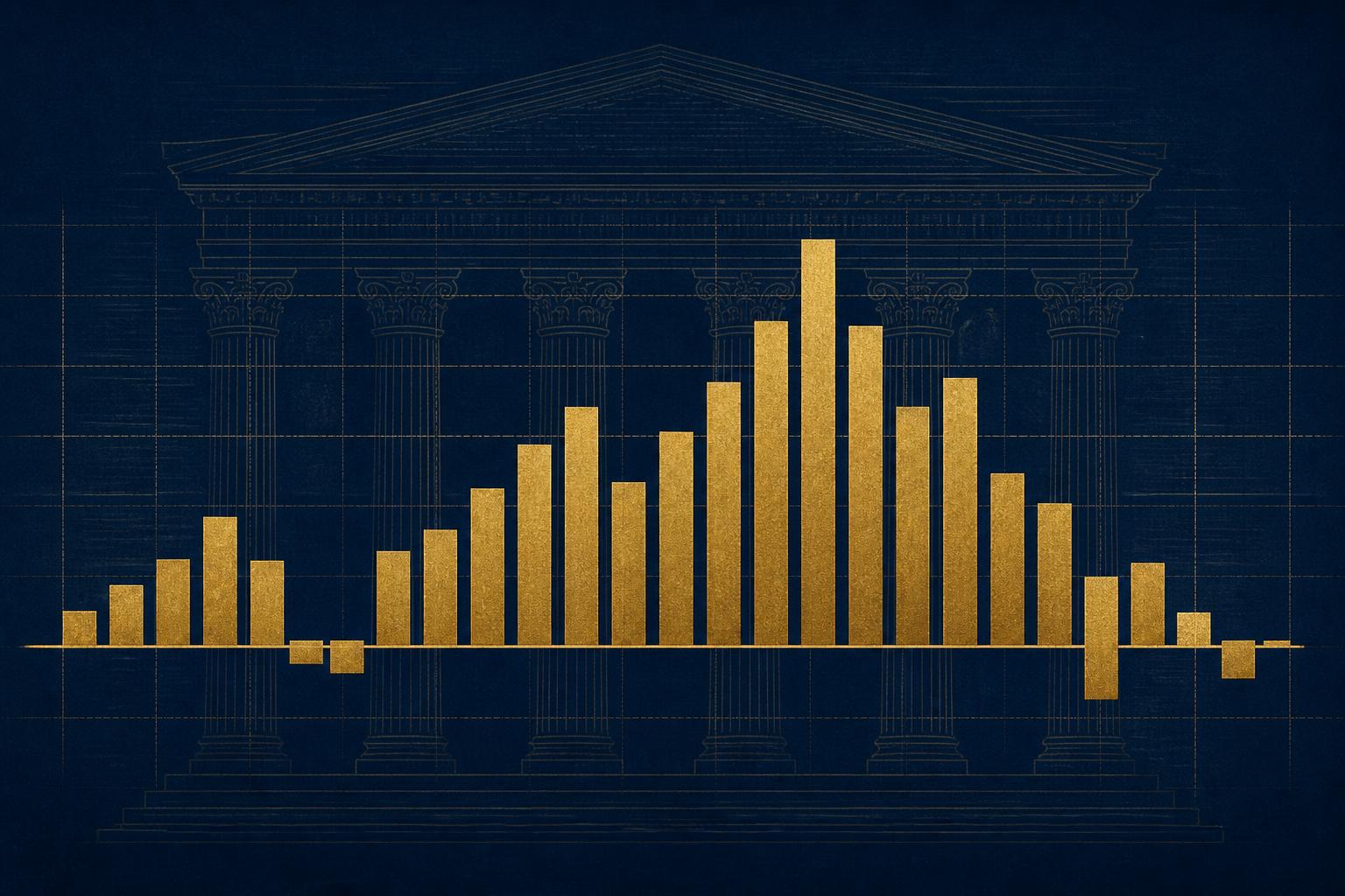 Bar chart of annual net central bank gold purchases with the three highest years labelled