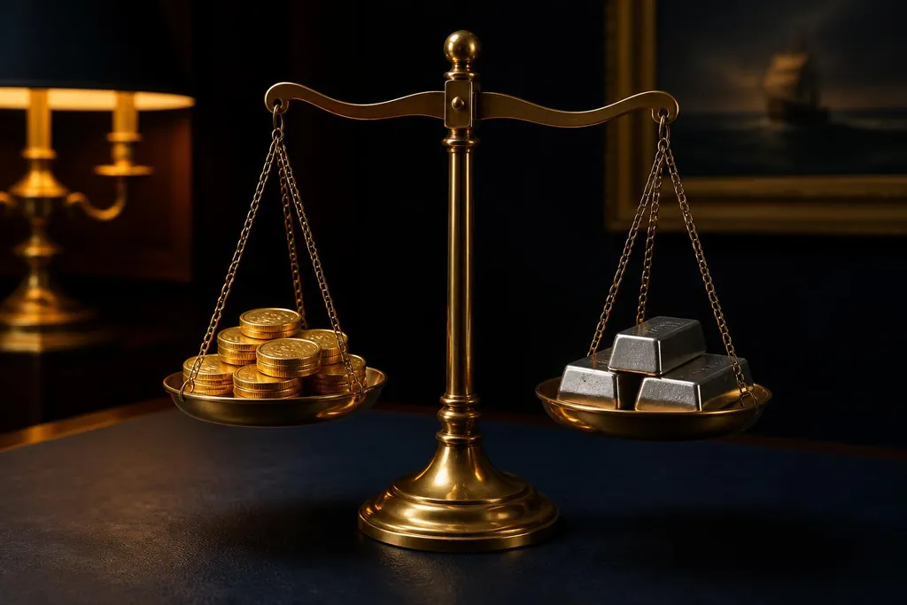 Portfolio diagram showing a modest precious-metals share balanced against other holdings