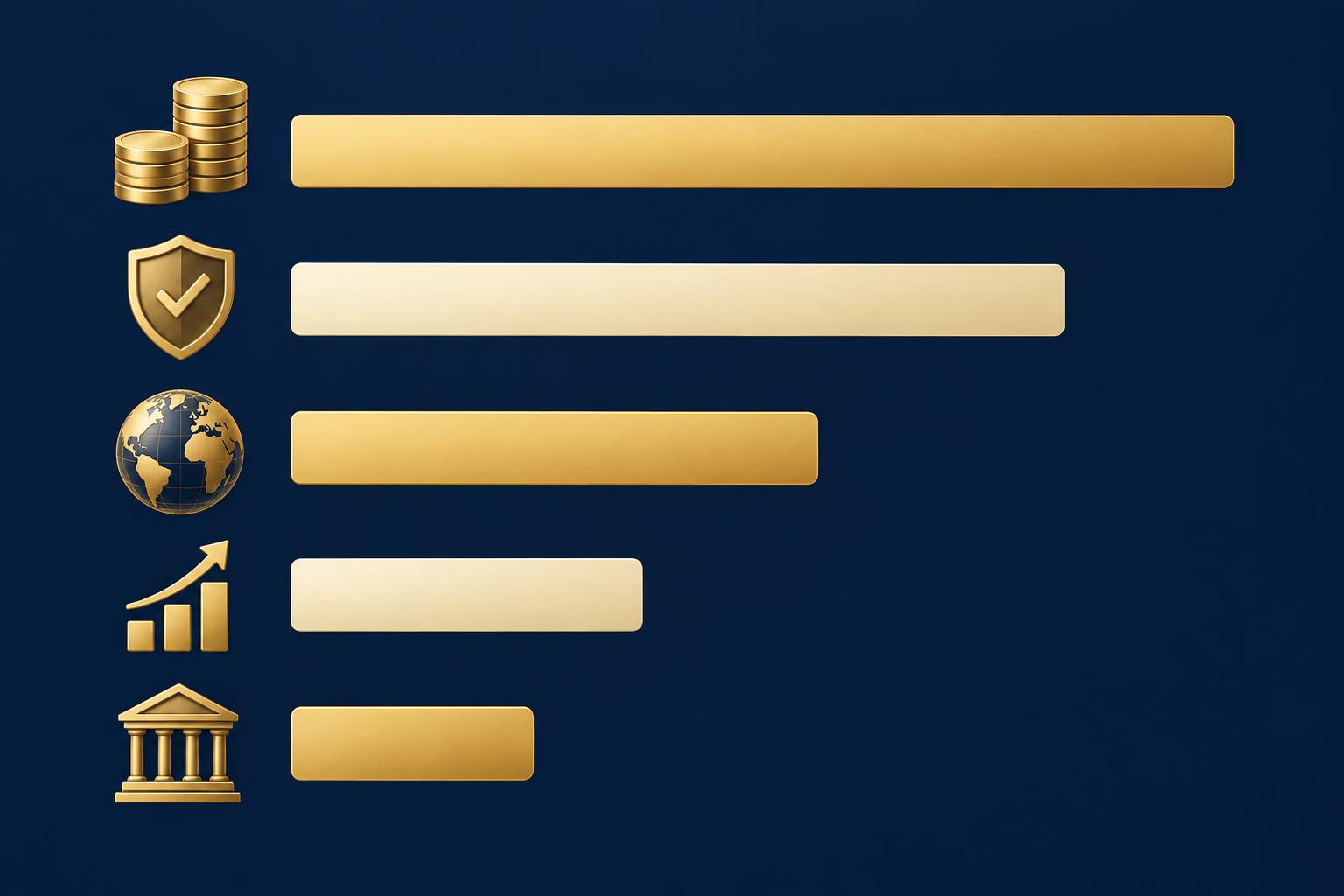 Ranked list illustration of stated reasons reserve managers give for holding gold